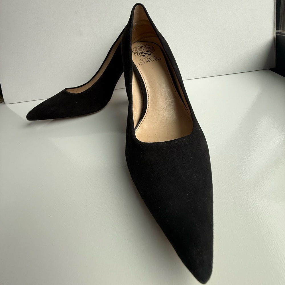 Vince Camuto Black Suede Women's Pumps heels